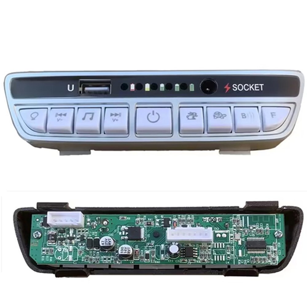 12V Children's Electric Vehicle Power Supply Central Control Switch Multi-Function Bluetooth Connection Music Power Supply Display Circuit Board Center Panel Electric Toy Car Replacement Parts