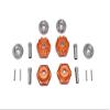 GPM For Traxxas 1/10 Maxx 4WD Monster Truck Upgrade Parts Aluminum Wheel Hub Hex (+10mm) - 16Pc Set Orange view 1