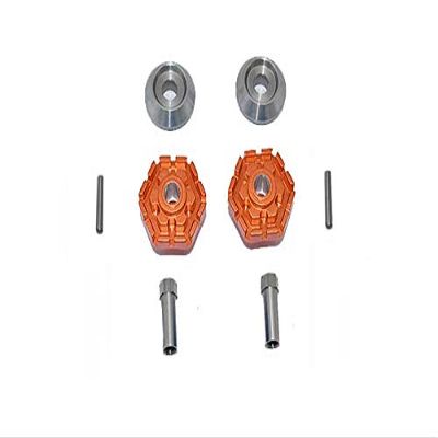 GPM For Traxxas 1/10 Maxx 4WD Monster Truck Upgrade Parts Aluminum Wheel Hub Hex (+10mm) - 8Pc Set Orange