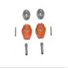 GPM For Traxxas 1/10 Maxx 4WD Monster Truck Upgrade Parts Aluminum Wheel Hub Hex (+10mm) - 8Pc Set Orange view 1