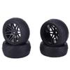 Alinory RC Car Tyre, RC Car Wheel Tire, Universal 1/10 RC Car Wheels Crawler Vehicle Tyres for RC Climbing Car RC Crawler Car 1/10 RC Car Romote Control Vehicle(Black) view 1