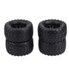 Flexible High Simulation RC Car Wheel Tire, 4pc/Set Anti-Skid Pattern RC Car Wheel Tyre, RC Off-Road Car for 1/10 RC Truck(Black 10-Hole Outline) view 1