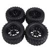 Flexible High Simulation RC Car Wheel Tire, 4pc/Set Anti-Skid Pattern RC Car Wheel Tyre, RC Off-Road Car for 1/10 RC Truck(Black 10-Hole Outline) view 3