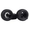 Flexible High Simulation RC Car Wheel Tire, 4pc/Set Anti-Skid Pattern RC Car Wheel Tyre, RC Off-Road Car for 1/10 RC Truck(Black 10-Hole Outline) view 4