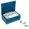 Bello Collezioni - Piazza Dei Miracoli Luxury Double Nine Professional Jumbo Size Tournament Dominoes Set from Italy in a Blue Briarwood Case view 1