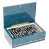 Bello Collezioni - Piazza Dei Miracoli Luxury Double Nine Black Professional Jumbo Size Tournament Dominoes Set from Italy in a Blue Briarwood Case view 2
