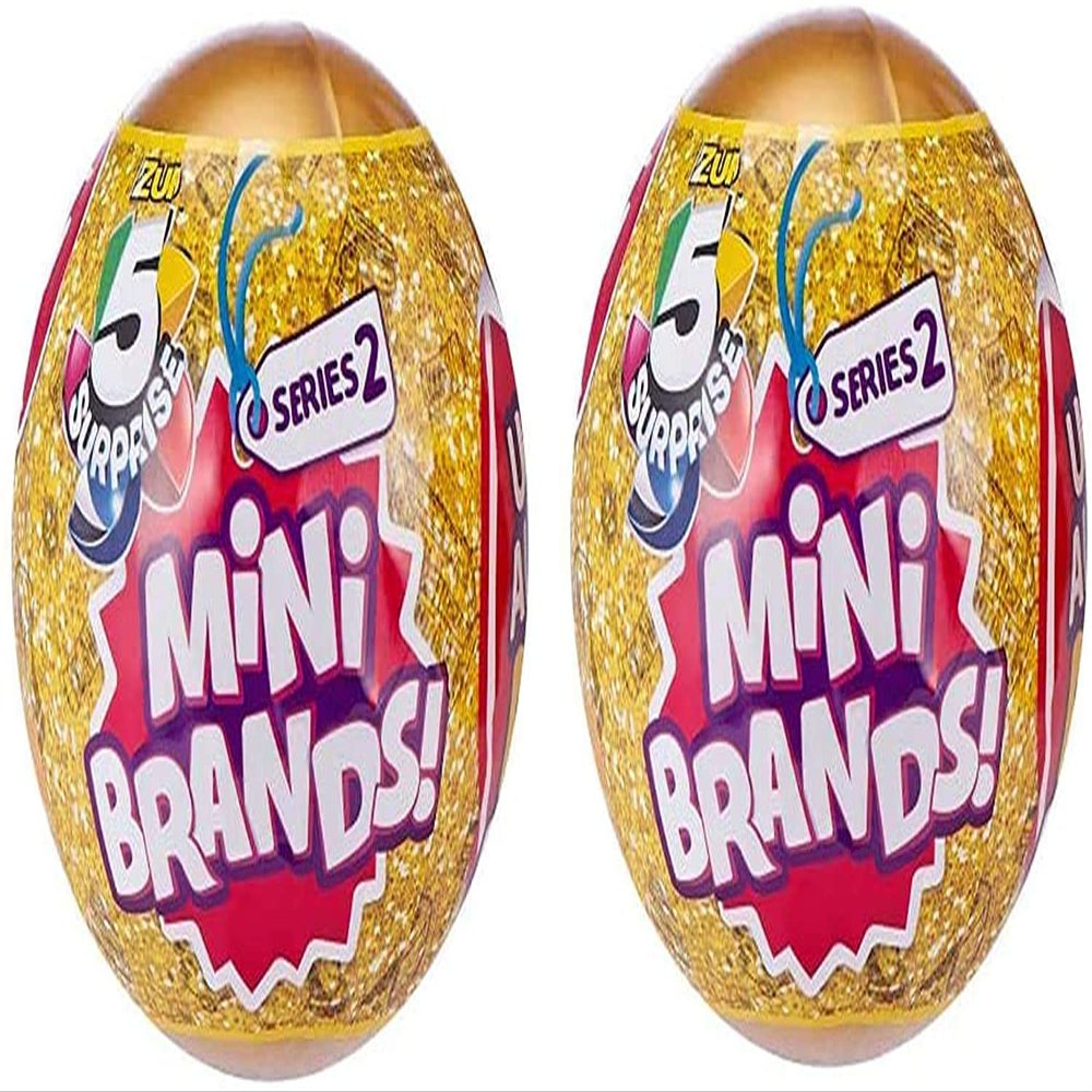 NS Kids Girls Mini Brands Series 2 Gold Capsule (Set of 2) with (1) Tic Tac Toy Mini Surprise- Holiday Birthday Bundle