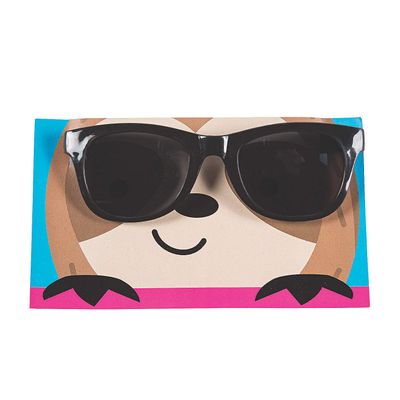 Fun Express Party Animal Sunglasses with Card - Apparel Accessories - 12 Pieces