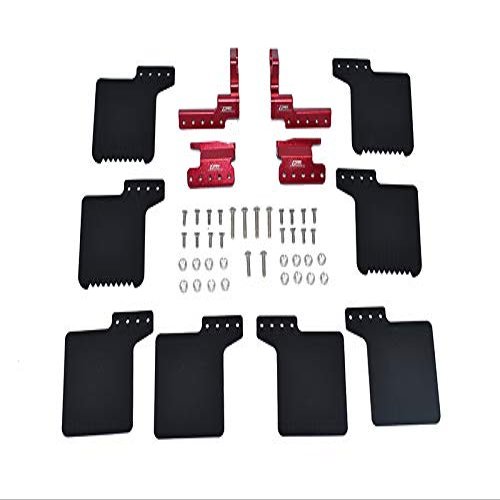 GPM 50PC Set Upgrades Scale Accessories: Mud Flap for SCX10 III Jeep Wrangler (AXI03007) & Scale Accessories & SCX10 III Jeep Gladiator (AXI03006) RC Cars (red)