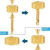 Fidget Chain Hammer Spinners Metal with Star Fidget Finger Spinner Toy, Anxiety Toy Focus Copper Brass Fidget Toys Fingertip Gyro Stress Relief Gifts for Kids Adults(Golden) view 4