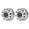 RC-Hub 2pcs Aluminum Alloy Front Wheels Rims for 1/14 Tamiya Trailer Truck RC Car (Width 25mm) view 1