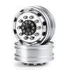 RC-Hub 2pcs Aluminum Alloy Front Wheels Rims for 1/14 Tamiya Trailer Truck RC Car (Width 25mm) view 2