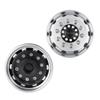 RC-Hub 2pcs Aluminum Alloy Front Wheels Rims for 1/14 Tamiya Trailer Truck RC Car (Width 25mm) view 3