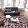 Large Area Rug for Living Room Carpet 5' x 7' Ethnic Super Soft Kids Room Nursery Rugs fit Children Boys Girls Symmetry Geometric Floral view 4