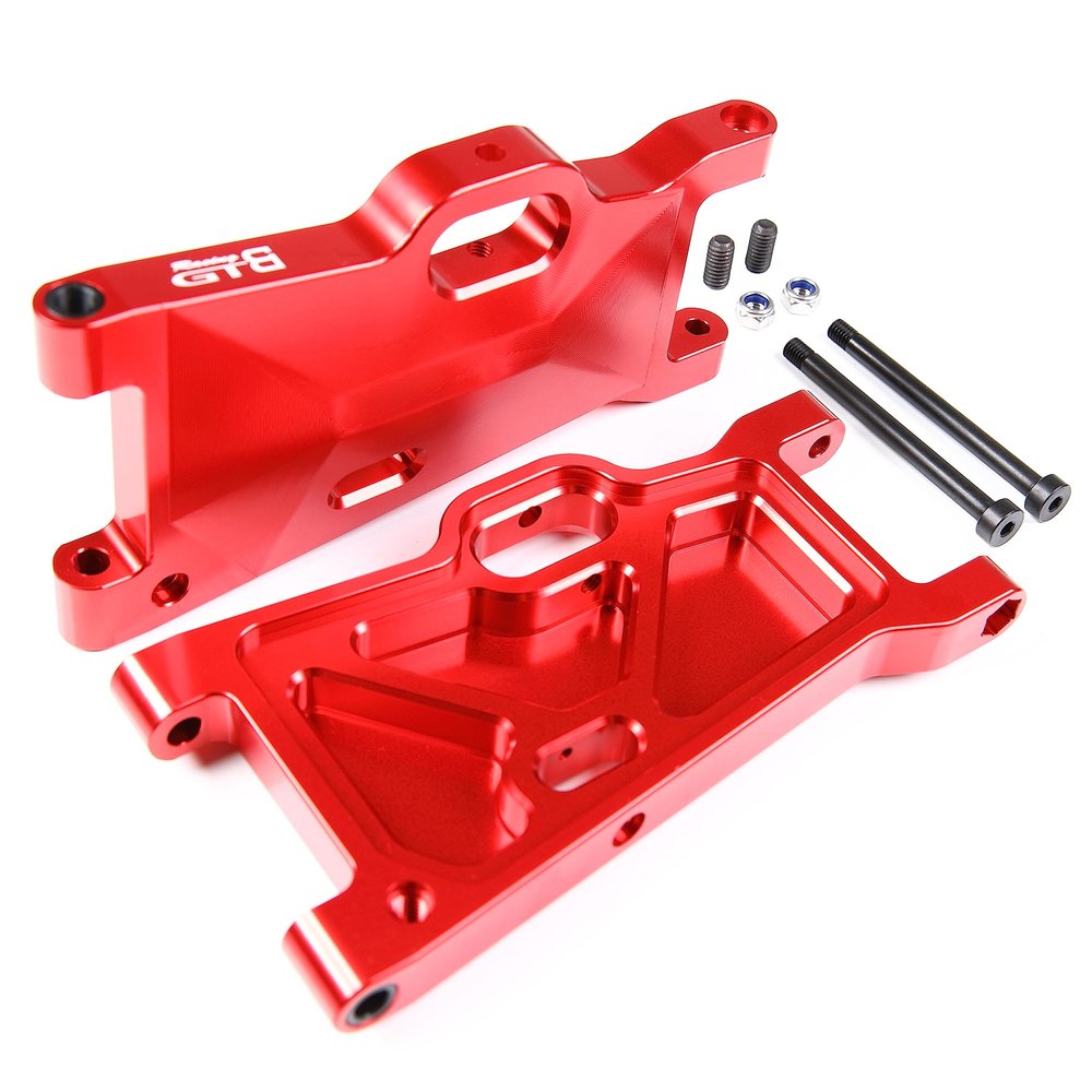 CNC RC Car 1/5 Aluminum Alloy Front & Rear Universal Suspension Arms for LOSI Desert Buggy XL DBXL (Red)