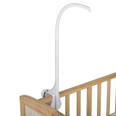 Baby Crib Bell Holder, Music Box Holder Crib Mobile Bed Bell Holder, for Babies Ages 0 and Older(White)