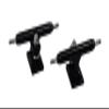 34mm Prodigy Gen2 Pro Fingerboard Trucks - Pro Style Base and Hanger with Custom Pivot Tuning and Pro Duro Bubble Bushings - Black Colorway view 1