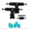 34mm Prodigy Gen2 Pro Fingerboard Trucks - Pro Style Base and Hanger with Custom Pivot Tuning and Pro Duro Bubble Bushings - Black Colorway view 2