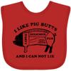 inktastic I Like Pig Butts Baby Bib Red 2d27e view 1