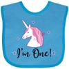 inktastic 1st Birthday Unicorn Baby Bib Turquoise 2b4b8 view 1