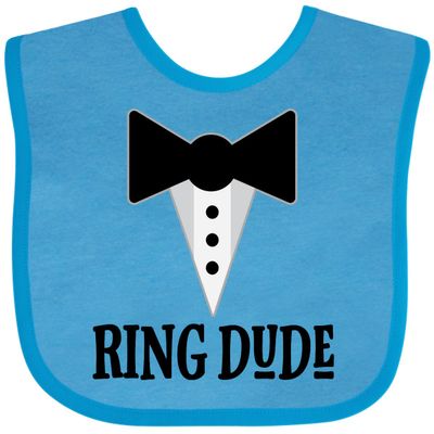 inktastic Ring Dude Ringbearer Bridal Party Wedding Baby Bib Turquoise 2dd24