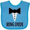 inktastic Ring Dude Ringbearer Bridal Party Wedding Baby Bib Turquoise 2dd24 view 1