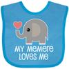 inktastic Memere Grandma Loves Me Baby Bib Turquoise 2cf26 view 1