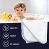 2 Pack Baby Bath Towel - Rayon Made from Bamboo, Ultra Soft Hooded Towels for Babies,Toddler,Infant - Newborn Essential -Perfect Baby Registry Gifts for Boy Girl - Blue and White view 3