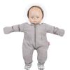 Rakki Dolli Doll Clothes Winter Romper Hooded Romper Outfit Snowsuit Warm Faux Fur Jumpsuit Fits 16" American Girl Doll (Grey Romper with Socks) view 1