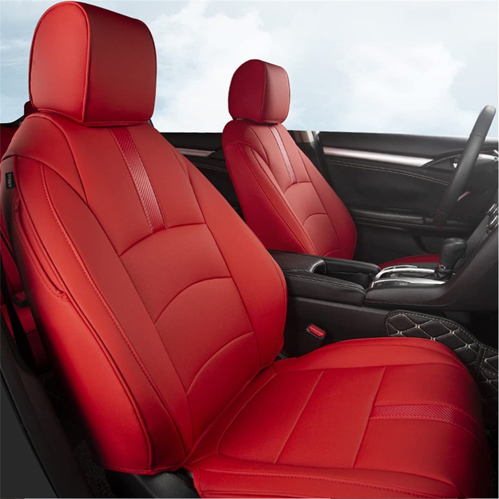 Custom Full Set Seat Covers for FJ Cruiser 2010 5-seat Leather Car Seat Cushion Protector Red