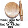 Crafts CollecTion Store Kids Baby Miniature Handmade Wooden Chakla Belan Set with Rolling Pin and Board Only for Kids Use (Brown) view 4