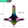 CHEETOP Stainless Steel Spinning Top, Premium Exquisite Perfect Balance Well Made Metal Desk EDC Little Fidget Toy, Spin Long Time Over 6 Minutes, Great Value (Iridescent,Medium Diameter 29mm) view 2