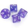Chessex Borealis Purple/White Luminary Set of Ten d10s (27377) view 1