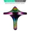 CHEETOP Stainless Steel Spinning Top, Premium Exquisite Perfect Balance Well Made Metal Desk EDC Little Fidget Toy, Spin Long Time Over 6 Minutes, Great Value (Iridescent, Small Diameter 24mm) view 3