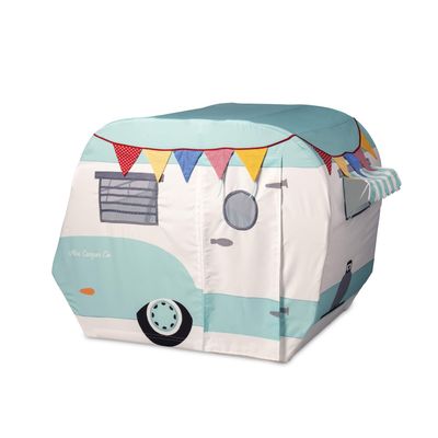 MindWare Camper Playhouse  Pretend, Indoor Fort for Kids  43 x 55 x 36 inch Play Set Made of Cotton Canvas  Easy Assembly & Simple to Clean