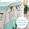 MindWare Camper Playhouse  Pretend, Indoor Fort for Kids  43 x 55 x 36 inch Play Set Made of Cotton Canvas  Easy Assembly & Simple to Clean view 3
