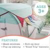 MindWare Camper Playhouse  Pretend, Indoor Fort for Kids  43 x 55 x 36 inch Play Set Made of Cotton Canvas  Easy Assembly & Simple to Clean view 4