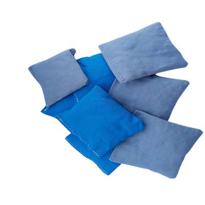 4" Bright Blue and Grey Mini Cornhole Bags Replacement Bags