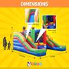 Crossover Sports Double Water Slide Bounce House Combo, 16.5 x 15 x 11 Foot, PVC Vinyl Inflatable Bouncy House for Kids, Wet or Dry Slides, with Stakes, Storage Bag and 1 HP Blower view 2