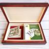 John Deere Vintage Collectible Licensed Playing Card Wooden Box with Playing Cards Gift Set - Unique Masterpiece Made in Poland view 2