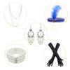 1920's Sequins Flapper Dress Children's Day Gift Party Halloween Costumes for Girls Accessories Set (Small, Style 4 Baby Blue) view 2