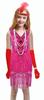 1920's Sequins Flapper Dress Children's Day Gift Party Halloween Costumes for Girls Accessories Set (Small, Style 4 Hot Pink) view 1