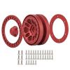 4Pcs 1.9 Inch Aluminum Metal Beadlock Wheel Rims for 1/10 RC Axial SCX10 CC01 (Red) view 4