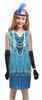 1920's Sequins Flapper Dress Children's Day Gift Party Halloween Costumes for Girls Accessories Set (Medium, Style 4 Baby Blue) view 1