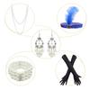 1920's Sequins Flapper Dress Children's Day Gift Party Halloween Costumes for Girls Accessories Set (Medium, Style 4 Baby Blue) view 2