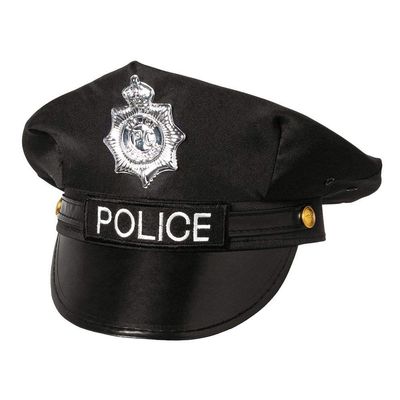 Boland Cap 59 33011 Hat Black Officer, Police, Professional, Accessory, Theme Party, Carnival
