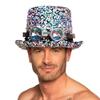 Boland 10235858 Pearl+partyglasses 54565 Desert Dream Hat with Glasses, Silver, Cylinder, Sequins, Theme Party, Carnival view 4