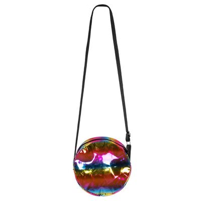 Boland 36011 - Shoulder Bag Holo, Size 20 cm, Rainbow, Accessory, Bag, Festival, Theme Party, Carnival