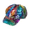 Boland 33004 Rainbow Switch Hat Reversible Sequins Rainbow/Silver Accessory Headpiece Cap Theme Party Carnival view 2