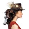 Boland 10235880 54562 Specspunk Deluxe Hat with Glasses, Brown, Steampunk, Headwear, Theme Party, Carnival view 3